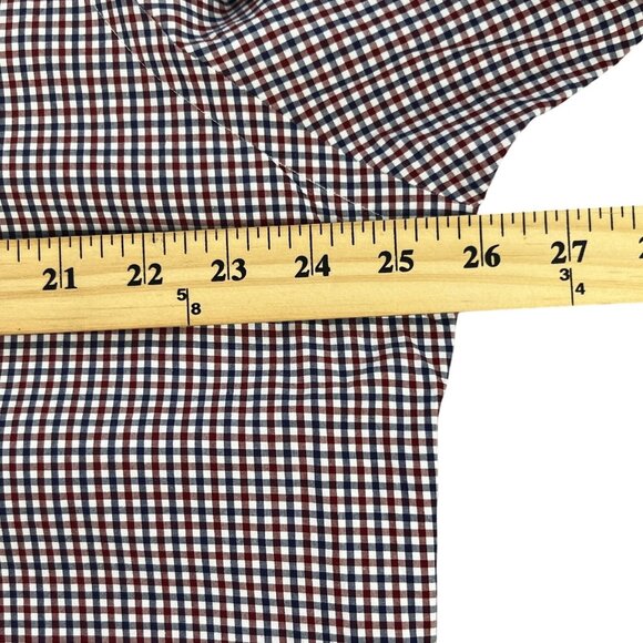 Ralph Lauren Mens XL Red Shirt Blue White Check Button Down Long Sleeve Cotton - Picture 10 of 13